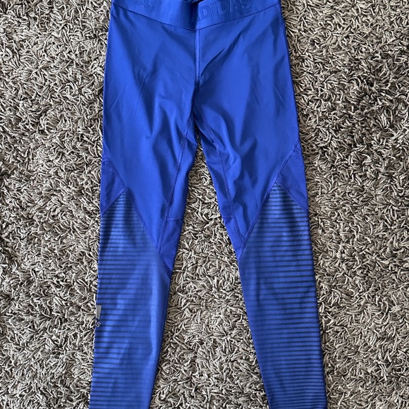 Adidas Blue Techfit Compression Leggings - Picture 1 of 5